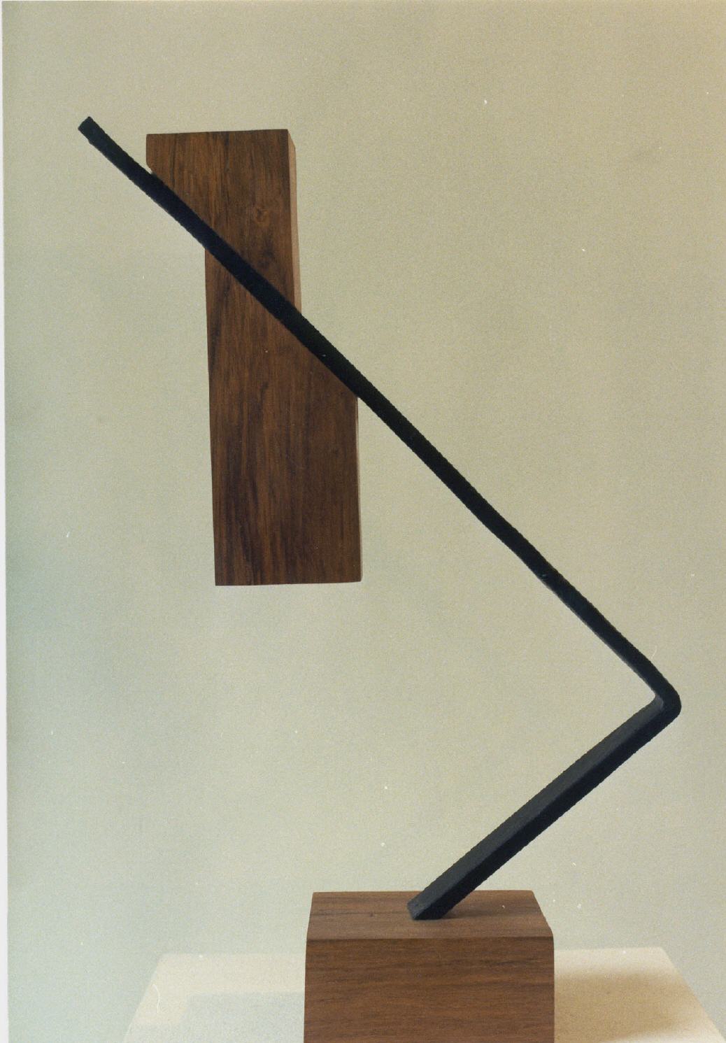 1984 Verschuivende rechthoek, merbau, metaal